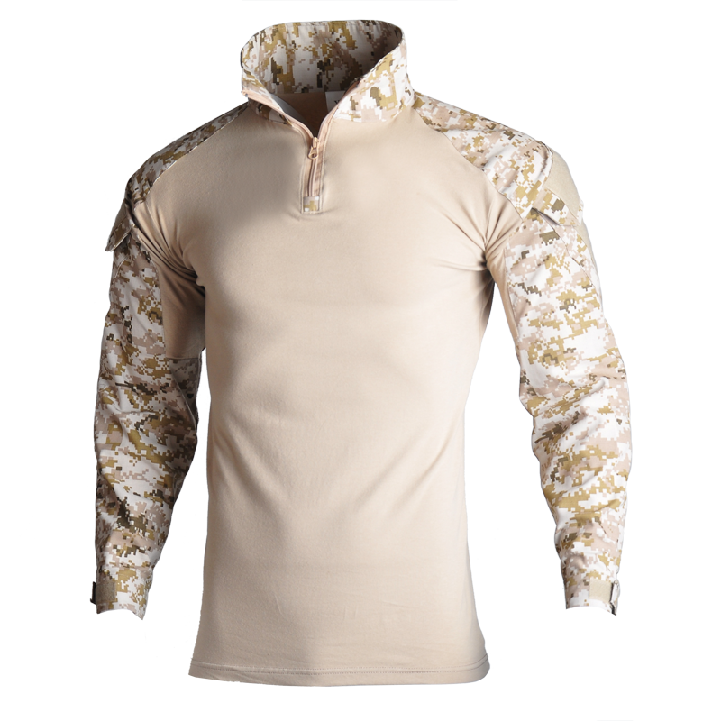 Men's Tactical Camouflage Long Sleeve Army T-Shirt - Breathable Outdoor Sports, Climbing, Fishing Clothing