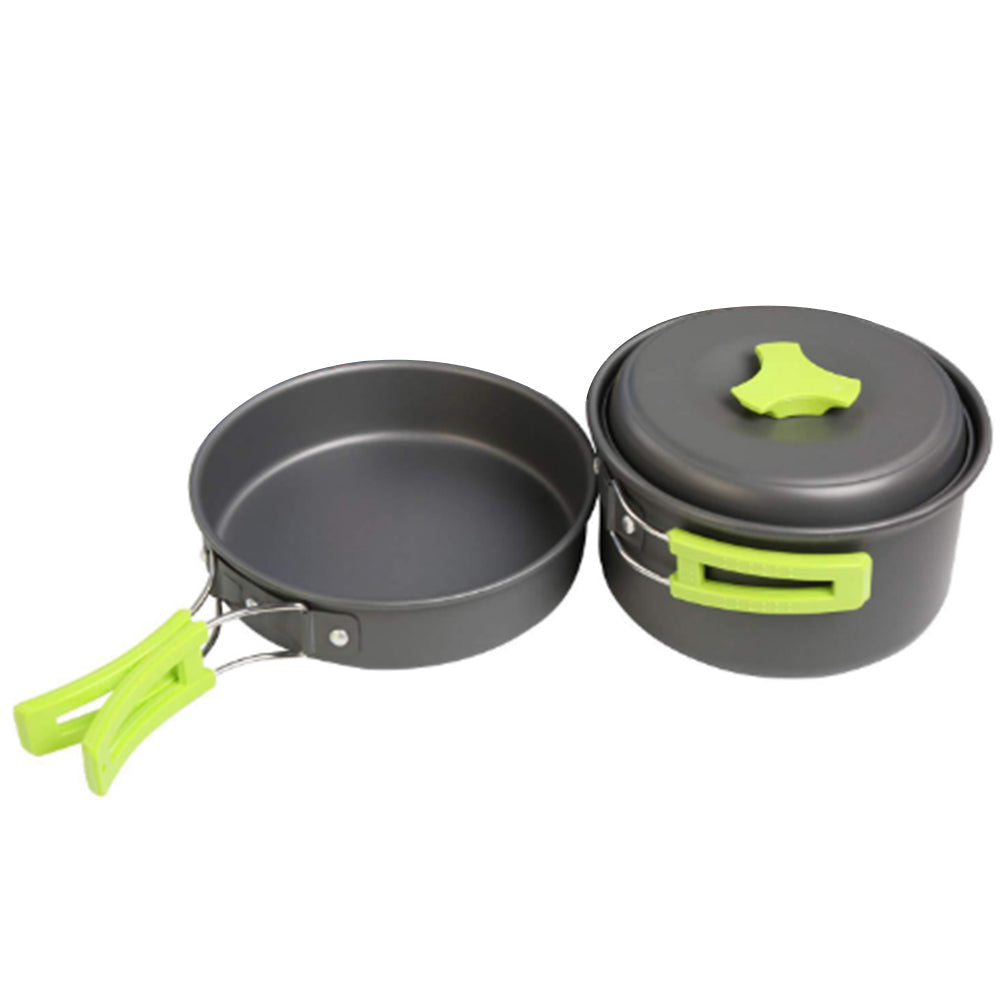 Ultralight Portable Camping Cookware Set: Pan, Pot, Bowl, Spoon, Fork - Outdoor Hiking Picnic Tableware Supplies