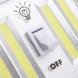 Battery Powered 4 COB LED Switch Night Light for Kitchen, Cabinet, Garage, Closet, Camp, Emergency Lamp