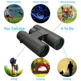 Professional HD Binoculars 10X42/8X32 - Powerful Long Range Telescope for Camping, Travel, and Survival