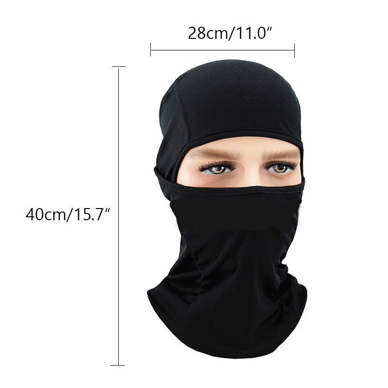 Motorcycle Full Face Mask Balaclava - Breathable Tactical Helmet Liner for Men & Women - Sports, Camping, Ski, Biker