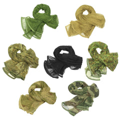 Military Tactical Camouflage Mesh Scarf - Keffiyeh Sniper Face Mask Shemagh Head Wrap for Outdoor Camping & Hunting