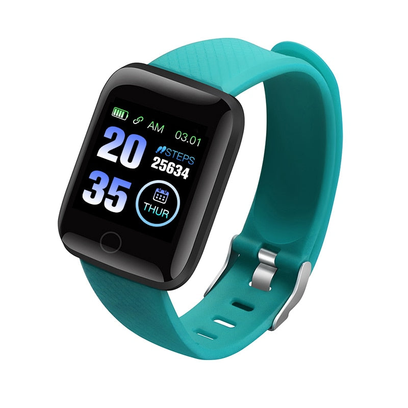 Bluetooth Blood Pressure Sport Waterproof Smart Watch Men Women Kids With Silicone Strap