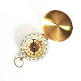 High Quality Portable Brass Golden Compass for Camping, Hiking, and Outdoor Navigation