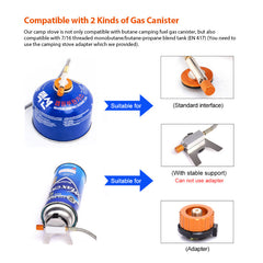 Ultralight Portable Camping Stove: Outdoor Picnic, Hiking, Survival Cooking Tool, Propane/Gasoline Burner