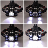 Rechargeable Zoom LED Headlamp - Fishing, Hunting, Camping Headlight Torch Flashlight