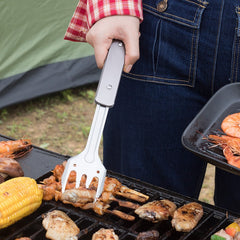 4-in-1 Mini Barbecue Tool Set: Spatula, Fork, Tongs, Bottle Opener - Ideal for Kitchen, Outdoor, Hiking, Camping