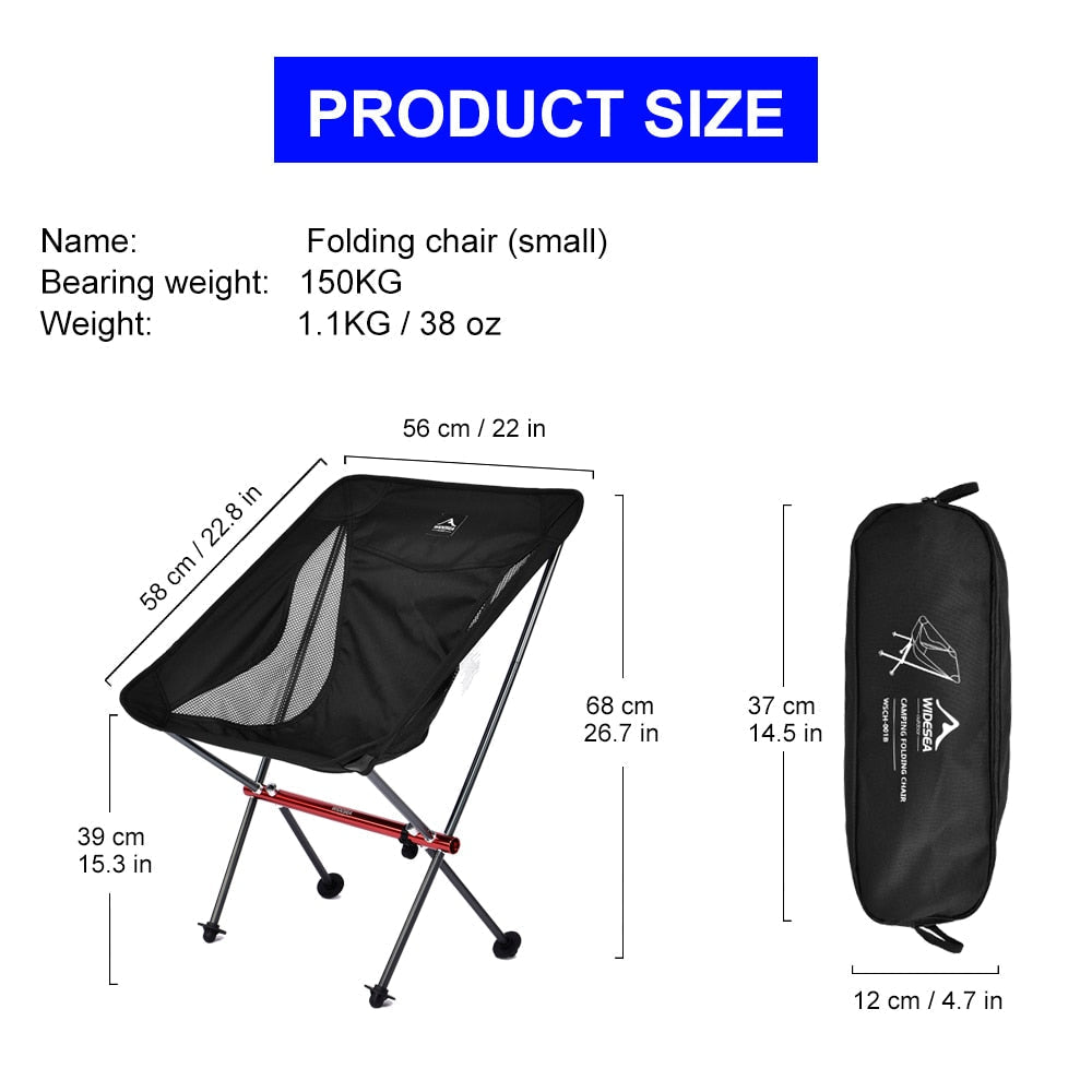 Folding Camping Fishing Chair - Portable Beach Chaise Longue for Relaxing, Travel, Picnic, and Leisure