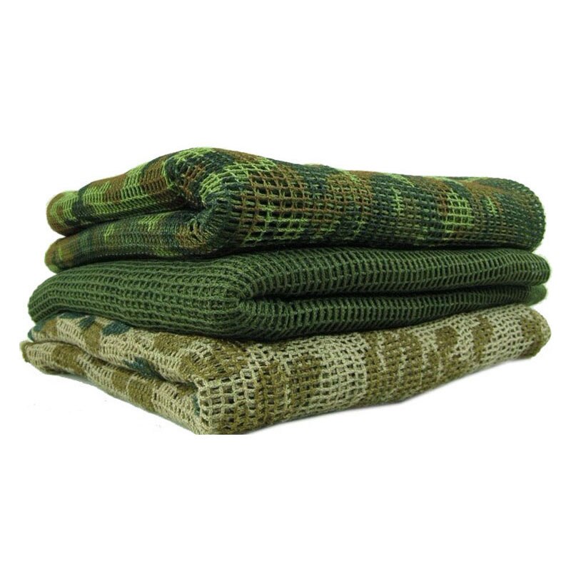 Tactical Camouflage Mesh Scarf - Oversized Cotton Camo Turban for Hunting, Camping, Sniper, and Hiking