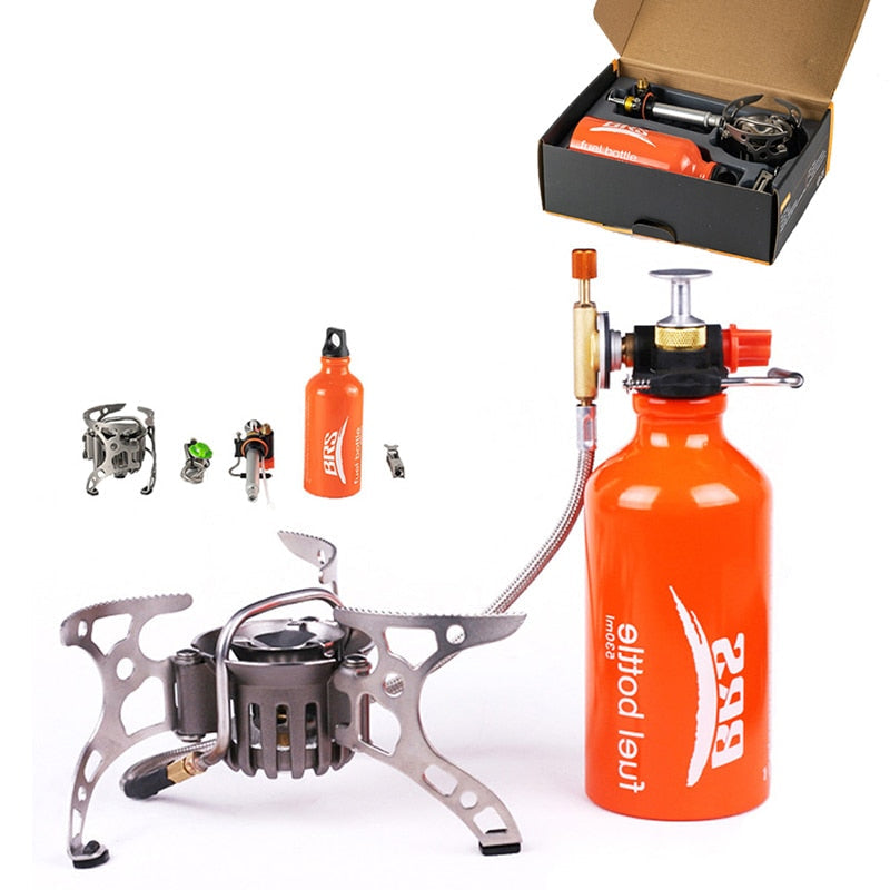 Portable Multi-Fuel Outdoor Stove - Kerosene & Gas Burners, Foldable for Camping & Picnic Cooking