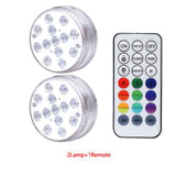 13 LED Underwater Light, 16 Colors RGB, IP68 Waterproof, RF Remote Control, Submersible for Pool, Pond, Vase