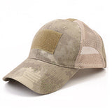 Adjustable Camouflage Tactical Baseball Cap - Summer Sunscreen Hat with Breathable Net for Military and Army Use