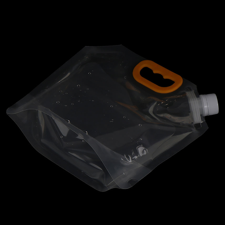 Foldable Transparent Stand-Up Plastic Beer Juice Milk Bag for Outdoor Camping Hiking - Portable Water Bags