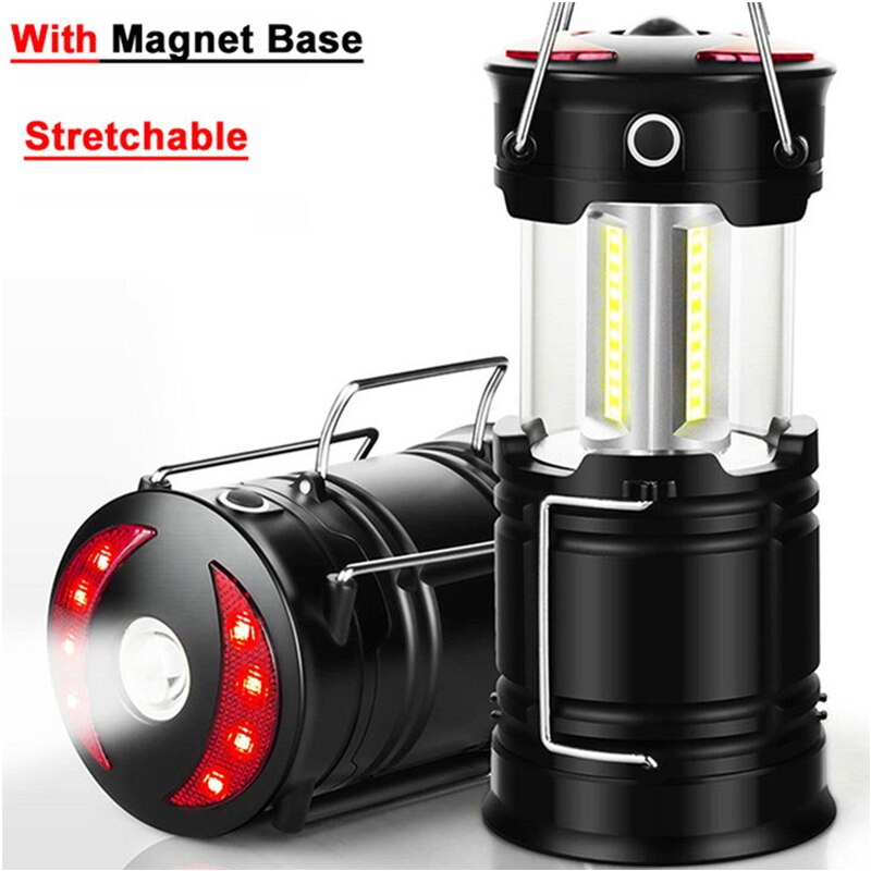 Portable Rechargeable Camping Lantern Flashlight with 4 Modes and Two-Way Hook for Working, Camping, and Hiking