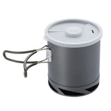 Foldable 1L Heat Exchanger Pot with Mesh Bag - Outdoor Camping Cookware