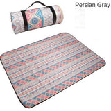 Folding Camping Mat: Outdoor Beach Picnic, Thick, Moistureproof, Nation Style Plaid Blanket