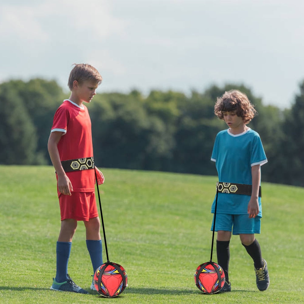 Kids Soccer Trainer: Adjustable Waist Belt for Solo Practice, Kick & Throw Skills Training Aid