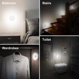 LED Light PIR Motion Sensor Night Lamp - Warm White Under Cabinet, Closet, Bedroom, Kitchen, Stairs Puck Lights