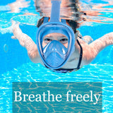 Kids Full Face Snorkel Diving Mask Swimming Training Scuba Equipment Extension For Gopro