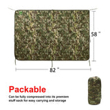 Military Tactical Camouflage Poncho Liner - Water Repellent Woobie Quilted Blanket for Camping, Shooting, Hunting