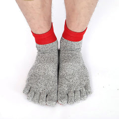 Anti-Cut Split Toe Socks - 5-Level Cut Resistant, Non-Slip, Wear-Resistant for Outdoor Camping, Beach, Hiking