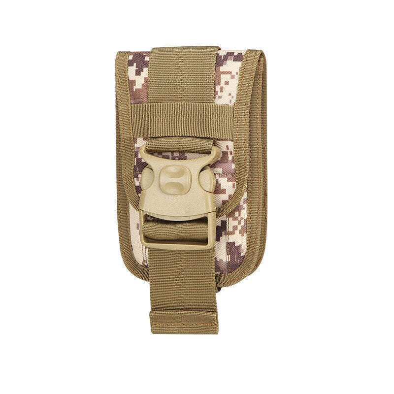 Tactical Molle Phone Holster Outdoor Belt Waist Bag - Multi-Function Travel EDC Pouch & Card Carrier
