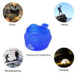 Camping 250ml TPE Folding Cup - Portable Outdoor Pocket Bowl with Handle for Hiking, Tourism, and Cookware