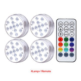 13 LED Underwater Light, 16 Colors RGB, IP68 Waterproof, RF Remote Control, Submersible for Pool, Pond, Vase