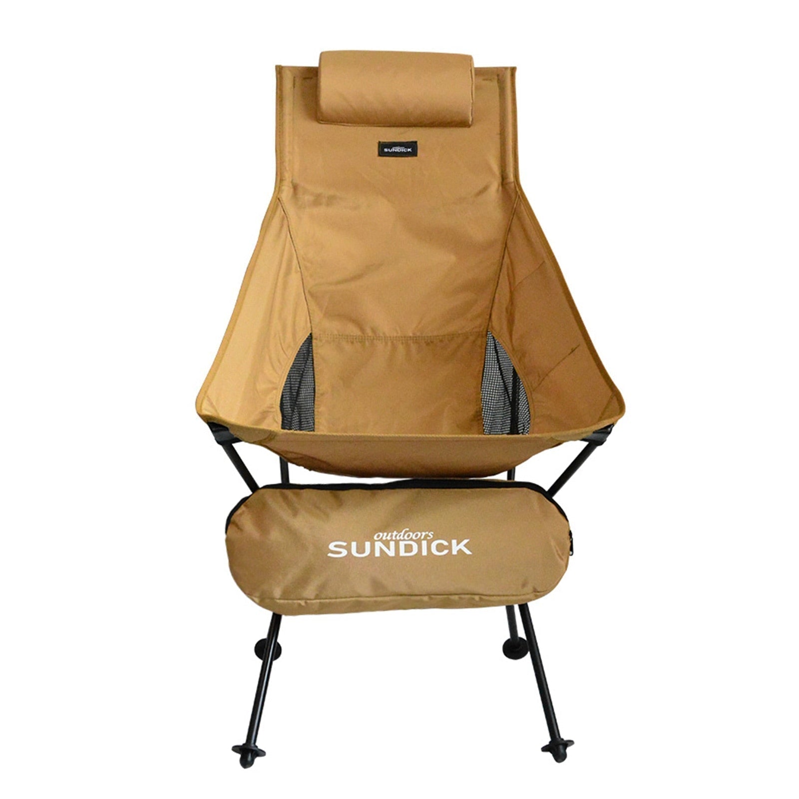 Portable High Back Folding Camping Chair with Pillow - Waterproof, Collapsible, Back Support for Travel, Picnic, Fishing