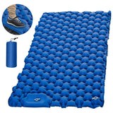 Double Camping Sleeping Mat - Self Inflatable, Extra Wide, Portable Nylon TUP Air Mattress for Outdoor Hiking