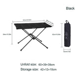 Portable Ultralight Aluminum Camping Table - Foldable, Strong Load-Bearing for Hiking, Climbing, and Picnics