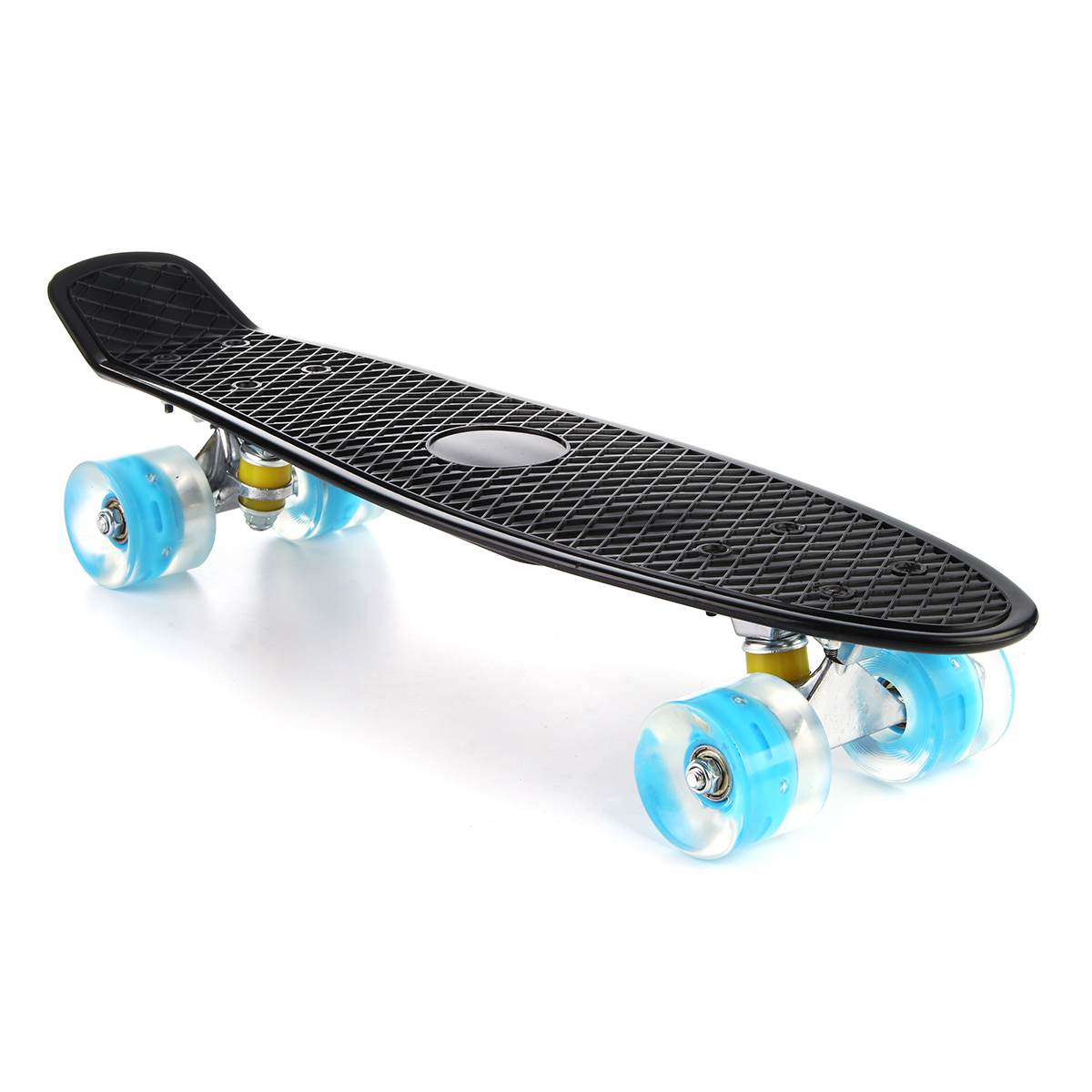 Pastel Color Mini Longboard with LED Flashing Four Wheels Retro Skateboard