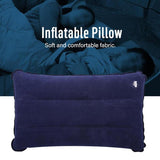 Portable Inflatable Camping Pillow - Flocking, Foldable, Air Cushion for Outdoor Travel and Sleeping