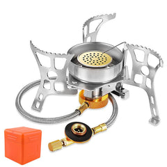 Outdoor Windproof Gas Stove - 3900W Folding Split Burner for Camping, Hiking, and Tourist Equipment