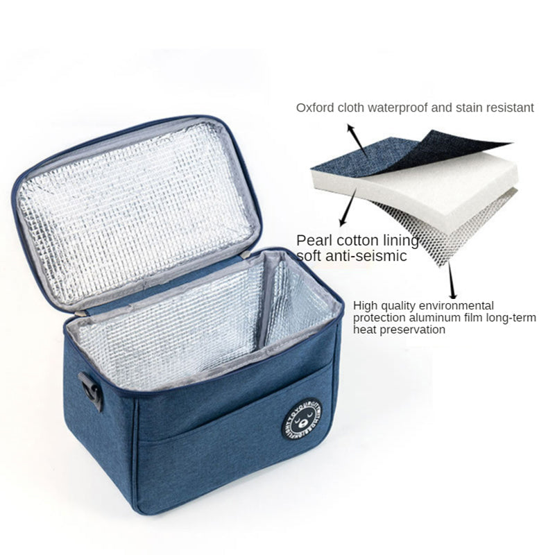 Insulated Thermal Food Cooler Bag with Shoulder Strap - Perfect for Camping, Picnics, and Travel