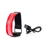 USB Charging LED Night Running Armband - Reflective Safety Belt for Outdoor Sports