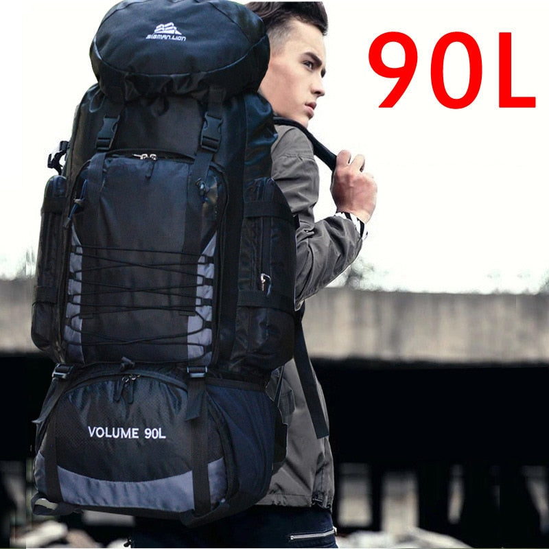 90L wasserdichter Outdoor-Rucksack für Bergsteigen, Camping, Wandern, Trekking, Reisen und Sport