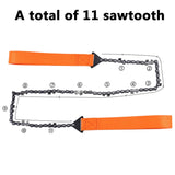 Portable Emergency Camping & Hiking Tool: 11 Sawtooth Hand Zipper Saw for Outdoor, Garden, Logging, and Survival