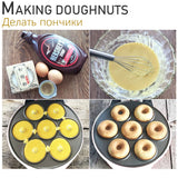 DIY Dessert Donut Maker Machine Party Electric Bakeware Pan Non-stick Double-sided Heating