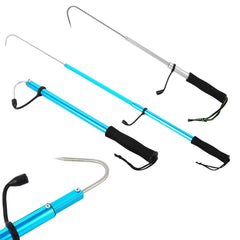 Retractable Telescopic Fish Gaff Hook Gripper - Professional Stainless Steel Ice & Sea Fishing Tackle
