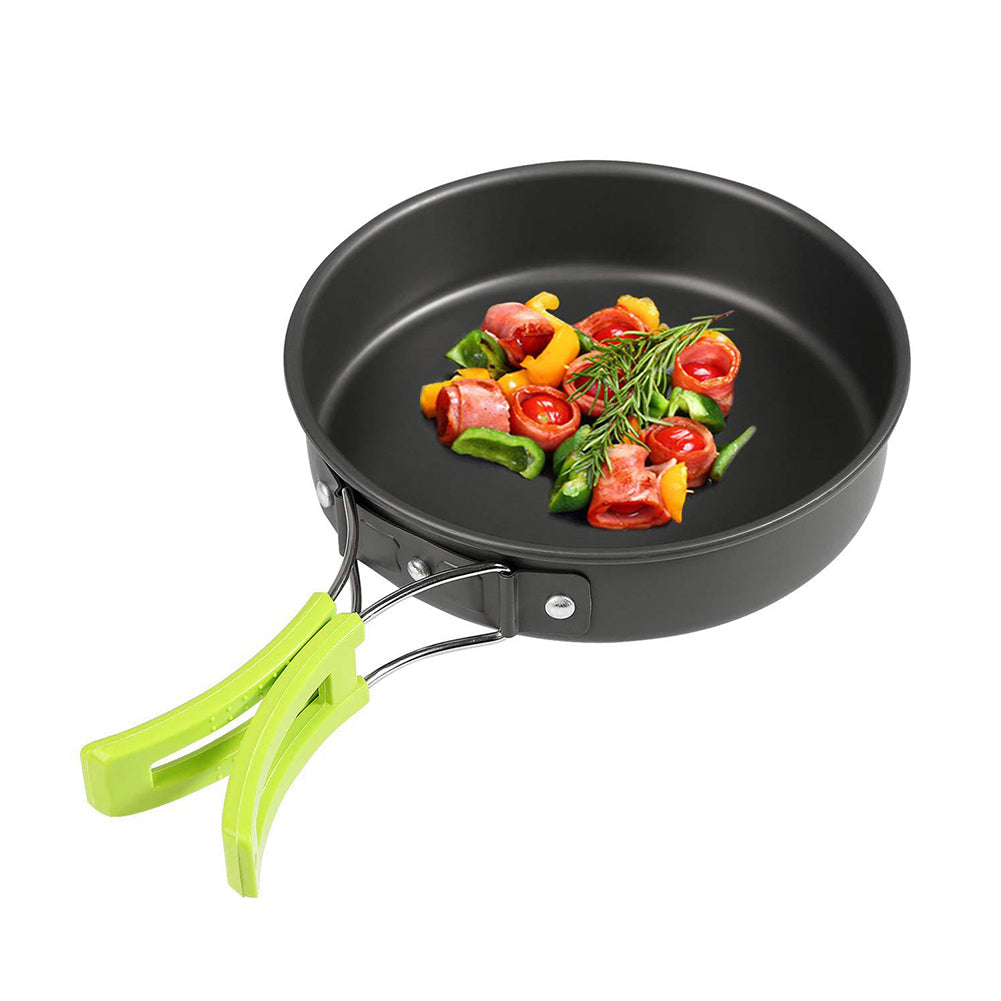 Ultralight Portable Camping Cookware Set: Pan, Pot, Bowl, Spoon, Fork - Outdoor Hiking Picnic Tableware Supplies