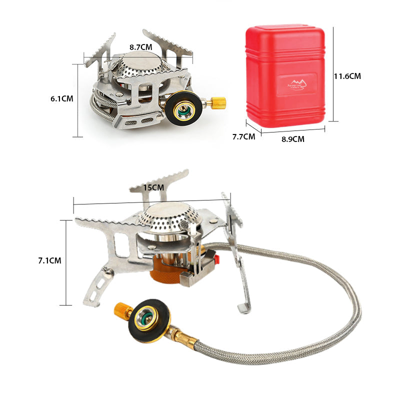 Ultralight Portable Camping Stove: Outdoor Picnic, Hiking, Survival Cooking Tool, Propane/Gasoline Burner