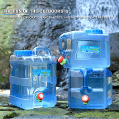 Portable Outdoor Water Tank with Faucet for Camping, Picnic, Hiking - Driving Water Bucket Container