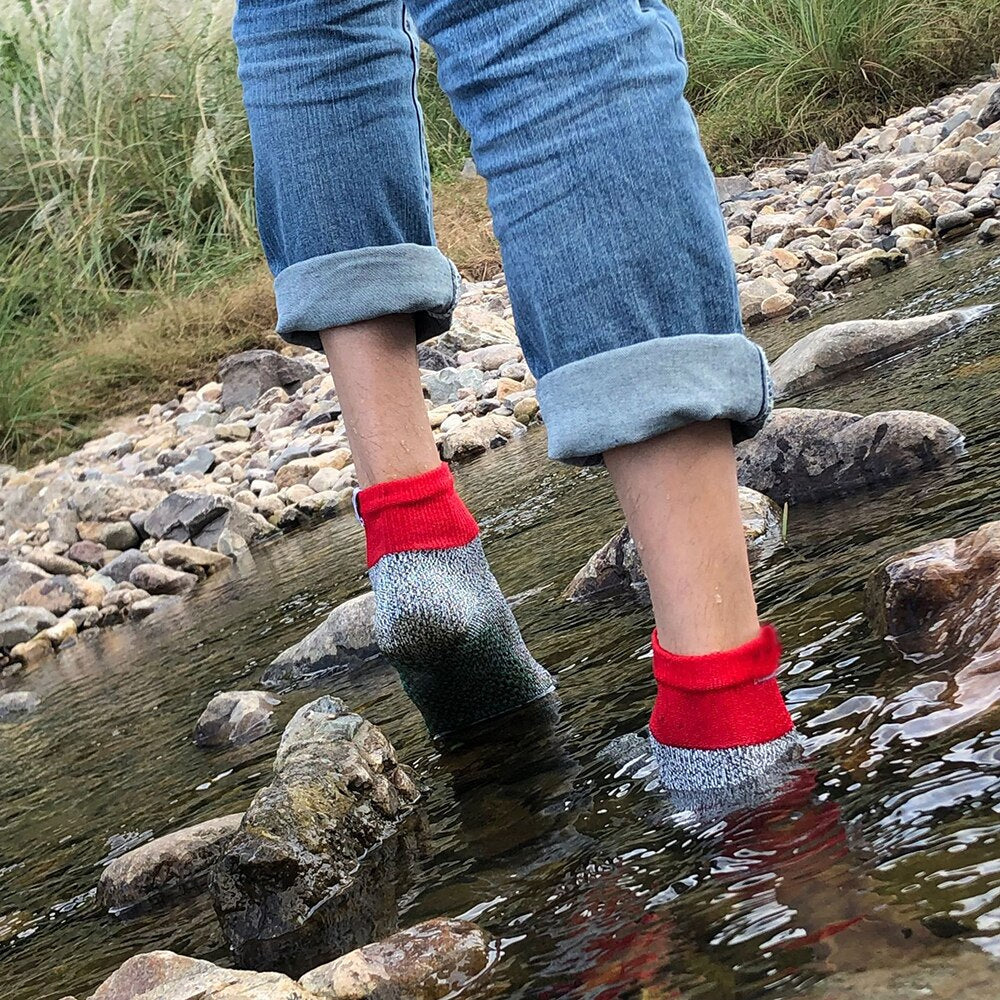 Anti-Cut Split Toe Socks - 5-Level Cut Resistant, Non-Slip, Wear-Resistant for Outdoor Camping, Beach, Hiking