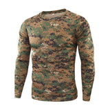 Men's Camouflage Quick-Dry Long Sleeve T-Shirt for Summer Outdoor Hiking, Fishing, Camping, and Tactical Use