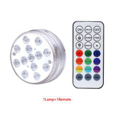 13 LED Underwater Light, 16 Colors RGB, IP68 Waterproof, RF Remote Control, Submersible for Pool, Pond, Vase