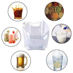 Portable Folding Water Bag with Inlaid Handle - Ideal for Outdoor Travel, Camping, and Sports Storage