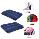 Portable Inflatable Camping Pillow - Flocking, Foldable, Air Cushion for Outdoor Travel and Sleeping