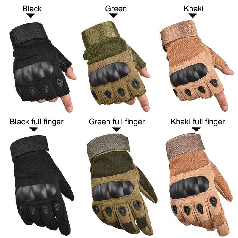 Men's Tactical Full & Half Finger Gloves for Cycling, Motorcycling, Camping, Hiking, and Fitness