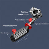 Universal 360 Degree Adjustable Aluminum Magnesium Alloy Fishing Rod Holder for Chairs - Snap Fixed, Durable Fishing Accessory